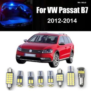フォルクスワーゲン VW パサート B7 2012 2013 2014 10個 車用LED 電球 インテリア ドーム読書灯 化粧鏡 トランク ライト アクセサリー