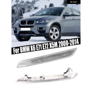 フロント バンパー サイドマーカー リフレクター ライトクリアホワイト BMW X6 E71 E72 X5M 2008-2014 63147187087 63147187088 カーアクセサリー
