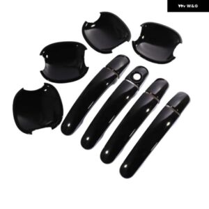 フォード フォーカス 2012 - 15 光沢ブラッククロームカー ドアハンドル カバー ボウル トリム オーバーレイ スタイリング アクセサリー