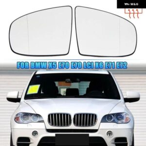 ヒーター付き車ドアサイドリアビューミラー ガラス 51167174981 BMW X5 X6 E71 E72 E70 E70 LCI 2007 - 13