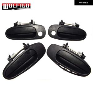 ブラック トヨタ COROLLA 1993-1997 車 外装 外側 ドアハンドル フロント リア 左 右 69220-12160 69210-12160