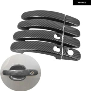 フォード フォーカス 2015 - 18 カーボン クローム カー ドアハンドル カバー トリム オーバーレイ スタイリング アクセサリー