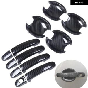 フォード フォーカス 2012 - 15 カーボン クローム カー ドアハンドル カバー ボウル トリム オーバーレイ スタイリング アクセサリー