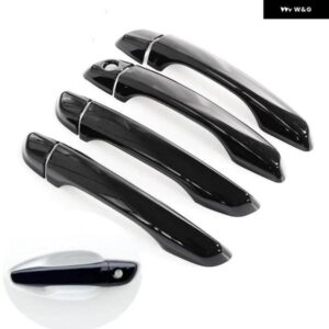 プジョー 5008 MK2 SUV 2017-2023 光沢ブラッククローム カー ドアハンドル カバー トリム ステッカー スタイリング アクセサリー