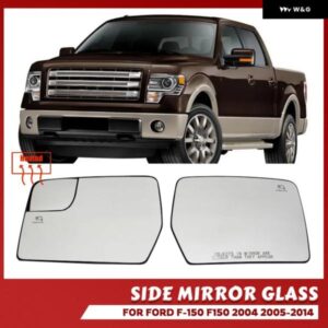 ヒーター付き車用フロントドアサイドリアビューウィングミラー ガラス ベースプレート付き フォード F-150 2011 - 14 外装 アクセサリー