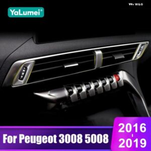プジョー 3008 5008 GT 2017 2018 2019 3008GT 5008GT 車用 セントラ ル コントロール エアコン 吹き出し口カバー アクセサリー