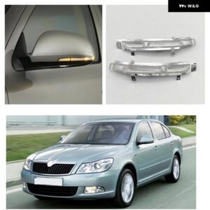 ペア シュコダ オクタビア A5 A6 セダン コンビ 2009 - 13 カー スタイリング リアミラー LED ウィンカー インジケーター ライト ランプ