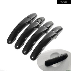 フォード エスケープ クーガ 2009 - 16 光沢ブラッククローム カー ドアハンドル カバー トリム ステッカー アクセサリー