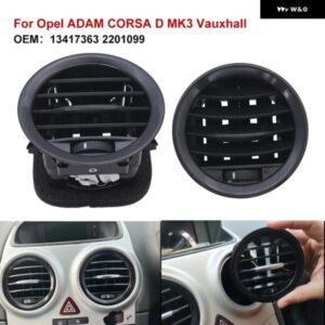 ブラック/クローム ヒーター A/C エアベント カバー アウトレット グリル VAUXHALL ADAM 2013- CORSA D 全モデル 2007-2015 13417363 2201099