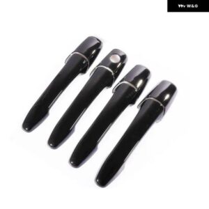 フォード フレックス 2009-2017 ブラッククローム カー ドアハンドル カバー トリム ステッカー スタイリング アクセサリー