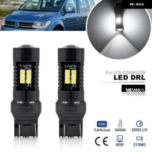 フォルクスワーゲン キャディ IV ビートル SC1 SC7 コンバーチブル UP 7443 T20 W21/5W CANバス LED デイタイム ランニングライト フリッカーなし DLR