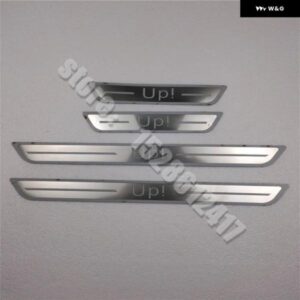 フォルクスワーゲン VW UP UP 2012- 2020 2021 ドアシル スカッフプレート ガード ステンレス キックペダル ステッカー カー スタイリング アクセサリー