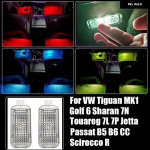 フォルクスワーゲン VW ティグアン MK1 ゴルフ 6 MK6 シャラン 7N トゥアレグ 7L 7P パサート B5 B6 CC ジェッタ シロッコ R 車足元ライトアクセサリー