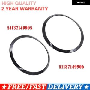 ヘッドライト フレーム 2個 車 BMW MINI COOPER S R56 R57 R55 CLUBMAN 2007-2015 51137149905 51137149906 グロスブラック ラージライト T