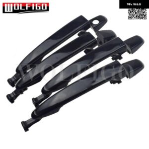 ブラック 外側 アウター ドアハンドル フロント リア 左 右 トヨタ シエナ 2004 - 10 69211-AE010