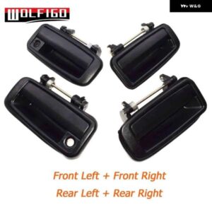 ブラック トヨタ カローラ 1988-1992 車外側 ドアハンドル フロント リア 左 右 69210-12110 69220-12110