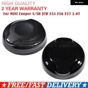 ブラック/カーボンパターン車用燃料 タンクキャップ カバー ステッカー MINI COOPER S/SD JCW F55 F56 F57 2.0T