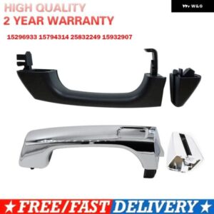 フロント リア 左 右 ブラック/クロームシルバー 06-10 ハマー H3 25832249 15932907 15296933 15794314 外装 外側 ドアハンドル