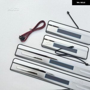 フォルクスワーゲン トゥアレグ LED 2011 - 2018 カー スタイリング ステンレス カードアカバー 外側ドアシルプレート