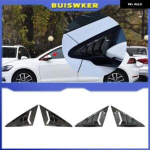 フロントトライアングルウィンドウルーバー VW ゴルフ 7 MK7 MK7.5 2013-2019 サイドシャッターシェード カバー トリム ステッカー