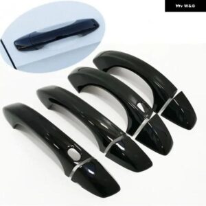 フォルクスワーゲン VW TAOS 2021 - 23 ブラッククロームカーサイド ドアハンドル カバー トリム ステッカー スタイリング アクセサリー