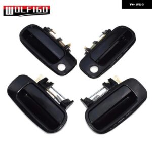 ブラック 車 外装 外側 ドアハンドル フロント リア 左/右 1992-1996 トヨタ カムリ 6922033020 6921033010