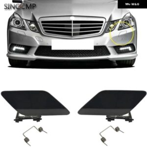 フロント バンパー ヘッドライト ウォッシャー ノズル カバー 2個 2128600208 2128600108 メルセデスベンツ 2010-2011 E550 ベース 4ドア カバー キャップ