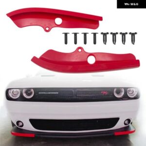 フロント バンパー スプリッター プロテクター リップスポイラー ディフューザーガードカバー ダッジ チャレンジャーR/Tスキャットパック 2015-2022 2個