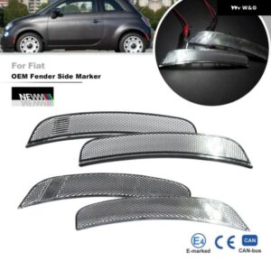 ホワイトOE仕様 バンパー フェンダーサイド マーカーライト 2012-2017 フィアット 500 ポップ/ラウンジ 2012-2015 500C ポップ/ラウンジ FR