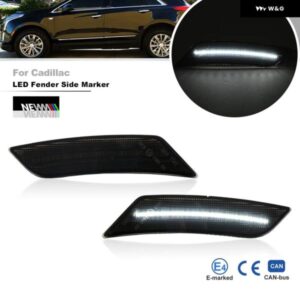 スモークホワイトLEDサイド マーカーライト 2017-2024 キャデラック XT5 2013 2014 ATS 2019 - 22 シボレー ブレイザー パーキング 信号