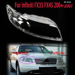 インフィニティ FX35 FX45 2004 - 07 車用 ヘッドランプ カバー ク リアランプ シェード フロント ヘッドライト レンズ シェルカバー