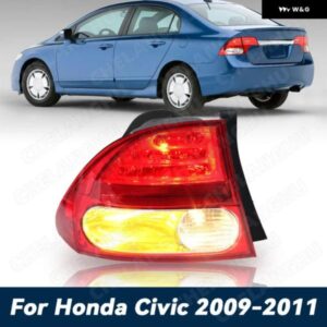 1個 左外側テール リアランプ ライト 電球 付き ホンダ シビック 2009 2010 2011 セダン 33501SNAA51 ポジション リバースランプ ブレーキ