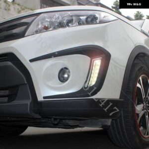 スズキ ビタラ 2016 2017 2018 2PCS カー スタイリング ABS プラスチック フロント フォグランプ 装飾 ステッカー カバー ケース ステッカー