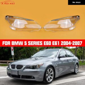BMW 5シリーズ E60 E61 520I 523 525 530I 2004 - 07 車用 ヘッドランプ カバー 旧型レンズ ク リアランプ シェード LEDライト