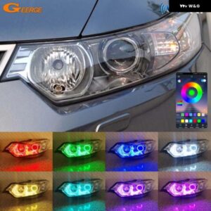 ホンダ アコード VIII アキュラ TSX CU CW RF リモート BLUETOOTH 対応アプリ マルチカラー 超高輝度 RGB LED エンジェルアイ ハローリング