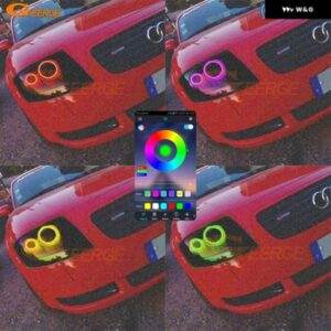 アウディ TT MK1 8N 1999 - 06 BLUETOOTHアプリ 超高輝度マルチカラーRGB LEDエンジェルアイハローリング