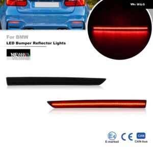 スモークリア バンパー リフレクター BMW 3シリーズ F80 2014-2018 4シリーズ F82 F83 M4 2014-2020 LEDテールブレーキシグナル ハザード灯