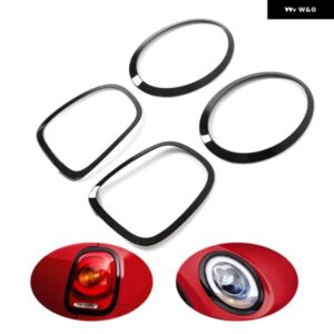 光沢 ブラック ヘッドライト テールライト サラウンドカバー トリム F55 F56 F57 ONE COOPER S JCW 2014+