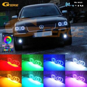 フォルクスワーゲン VW パサート フェイスリフト B5.5 RFリモート BLUETOOTH対応アプリ マルチカラー RGB LED エンジェルアイキット ハローリング