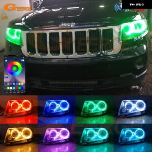 ジープ グランド チェロキー IV 2011 2012 2013 BLUETOOTHアプリ コントロール マルチカラー 超高輝度 RGB LED エンジェルアイキット ハローリング