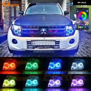 三菱 パジェロ IV ショーグン モンテロ BTアプリ RFリモート コントロール 超高輝度マルチカラー RGB LED エンジェルアイキット ハローリング