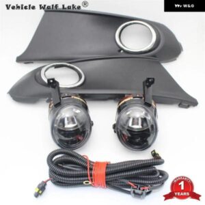 車用ライト VW ポロヴェント セダン サルーン 2011 - 16 ハロゲン フォグランプ フォグランプ グリル とワイヤー アセンブリ