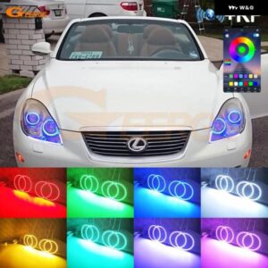 レクサス SC 430 SC430 2005 - 10 APP BLUETOOTH マルチカラー 超高輝度 RGB LED エンジェルアイキット ハローリング