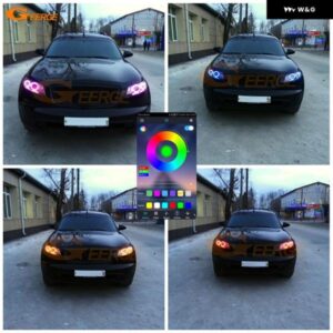 インフィニティ FX35 FX45 S50 2003 - 06 - 2008 BLUETOOTHアプリ マルチカラー 超高輝度 RGB LED エンジェルアイキット ハローリング