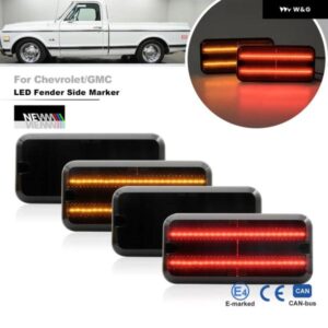 スモーク シボレー /GMC トラック C/K 1500 2500 3500 サバーバンブレイザーGシリーズバンFR LED バンパー サイド パーキング シグナルライト4個