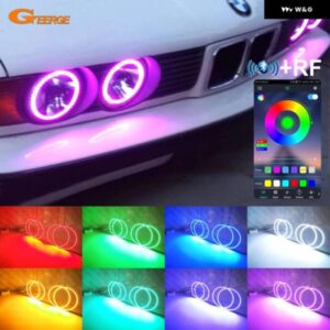 BMW E30 E32 E34 RFリモートBLUETOOTH対応アプリマルチカラー超高輝度RGB LEDエンジェルアイハローリングキット