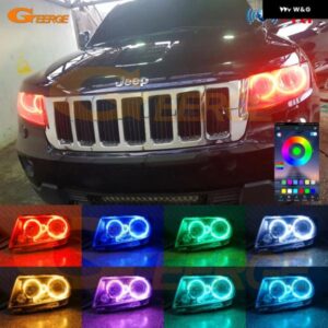 ジープ グランド チェロキー IV WK2 2011 2012 2013 RFリモートBLUETOOTH対応アプリマルチカラー超高輝度RGB LEDエンジェルアイキット