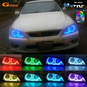 レクサス IS200 IS300 IS 200 300 トヨタ アルテッツァ RFリモートBTアプリ マルチカラー 超高輝度 RGB LED エンジェルアイキット ハローリング