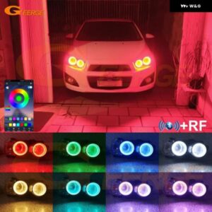 シボレー AVEO SONIC T300 RF リモート BLUETOOTH 対応アプリ マルチカラー 超高輝度 RGB LED エンジェルアイキット ハローリング