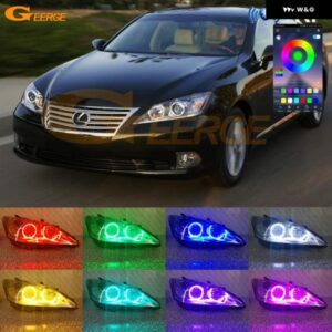レクサス ES 350 240 ES350 ES240 2010 2011 2012 BLUETOOTHアプリ マルチカラーRGB LEDエンジェルアイキット ハローリング デイライト
